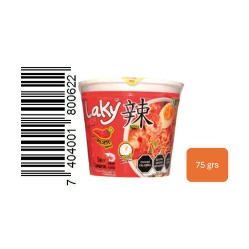 New ct FIDEOS SECOS SOPA INSTANTANEA LAKY MEN SABOR CAMARON PICANTE - Image 1