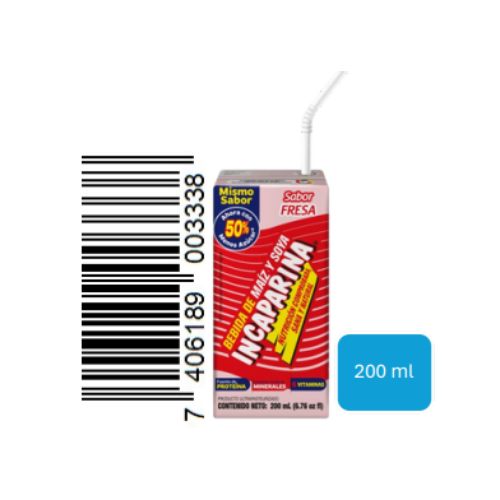 Newroject BEBIDA DE MAIZ Y SOYA INCAPARINA FRESA - Image 1